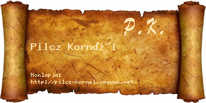 Pilcz Kornél névjegykártya